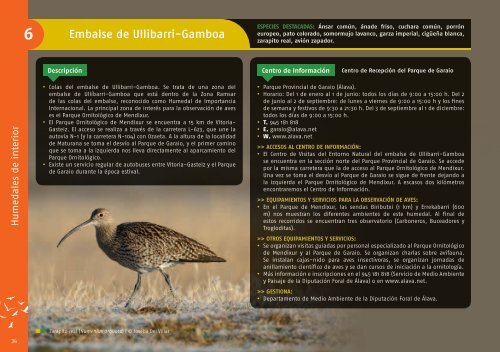 Embalse de Ullíbarri-Gamboa - Birding Euskadi