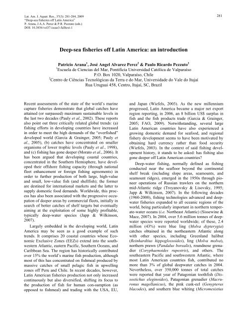 s - Latin American Journal of Aquatic Research