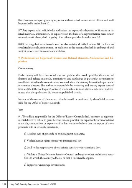 Documentos Claves de la OEA sobre Seguridad, Vol. III CIFTA