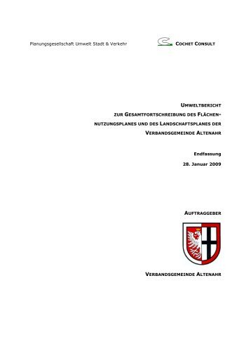 Text Umweltbericht - Verbandsgemeinde Altenahr
