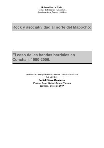 Rock y asociatividad al norte del Mapocho - Tesis Electrónicas ...