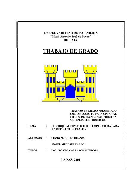 TRABAJO DE GRADO - Biblioteca Virtual EMI