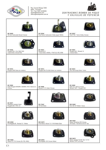 Catalogo Carburacion Inyeccion - AGO Autopartes