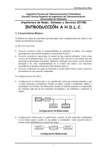 INTRODUCCIÓN A H.D.L.C. - Escuela Técnica Superior de ...