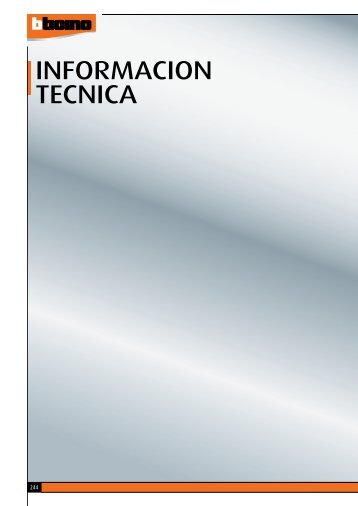 INFORMACION TECNICA - Bticino