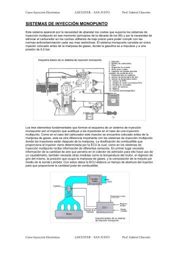 sistemas de inyección monopunto - curso inyección electrónica