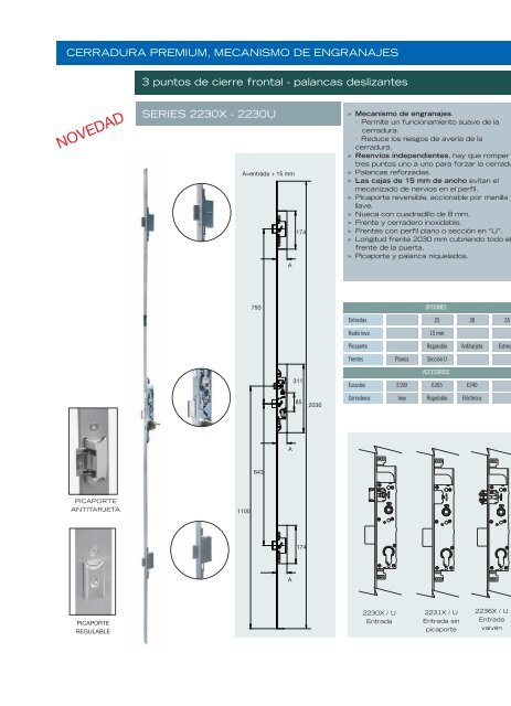 Mecanismo cerradura tesa