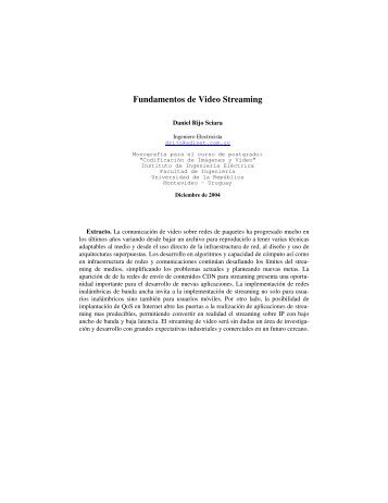 Fundamentos de Video Streaming - Instituto de Ingeniería Eléctrica ...