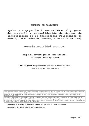 Memoria 2007 - Elai.upm.es - Universidad Politécnica de Madrid