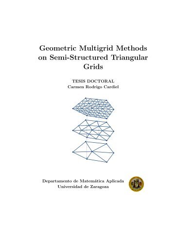 Geometric Multigrid Methods on Semi-Structured Triangular Grids