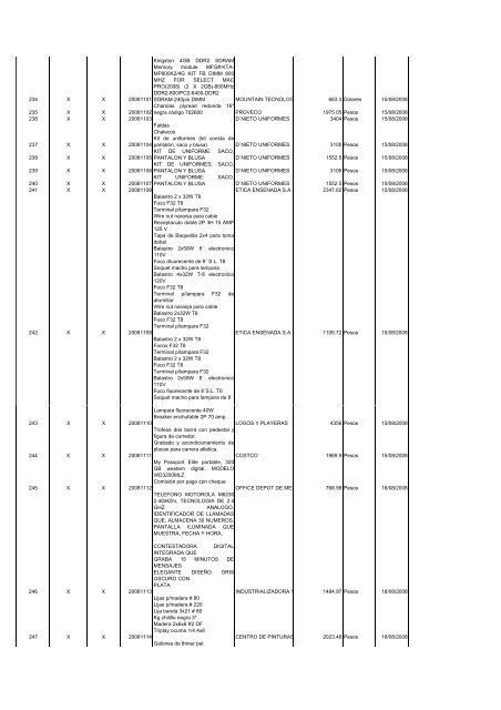 Operaciones reportables 3er. Trimestre 2008. - transparencia del ...