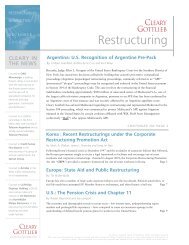 Restructuring Newsletter June 04 - Cleary Gottlieb Steen & Hamilton ...