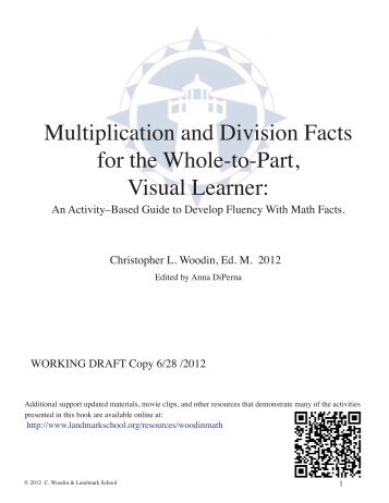 Multiplication and Division Facts for the Whole-to ... - Landmark School