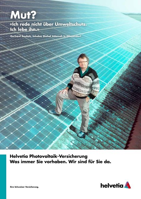 Helvetia Photovoltaik-Versicherung Was immer Sie vorhaben. Wir ...