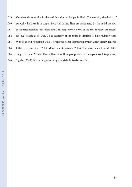 Quantification des flux sédimentaires et de la subsidence du bassin ...