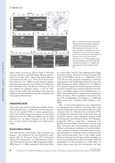 Quantification des flux sédimentaires et de la subsidence du bassin ...