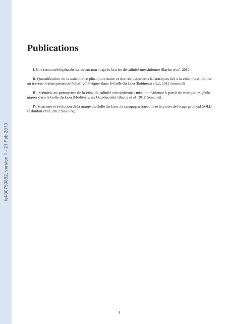 Quantification des flux sédimentaires et de la subsidence du bassin ...