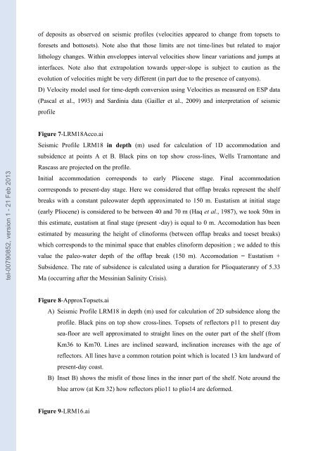 Quantification des flux sédimentaires et de la subsidence du bassin ...