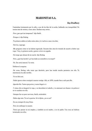 Bajar Marionetas S.A. versión PDF - Bartleby el escribiente