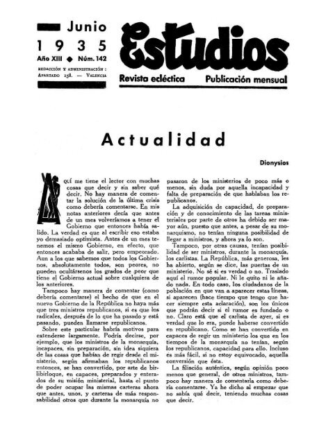 Estudios Revista Ecléctica. Número 142 - Christie Books