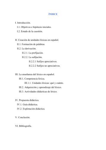 ii. creación de unidades léxicas en español