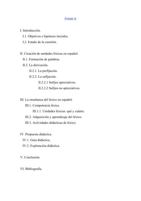 ii. creación de unidades léxicas en español