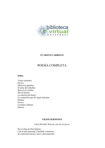POESÍA COMPLETA - Biblioteca Virtual Universal