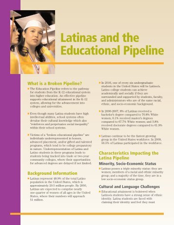 Latinas and the Educational Pipeline