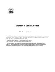 Women in Latin America - Stone Center for Latin American Studies