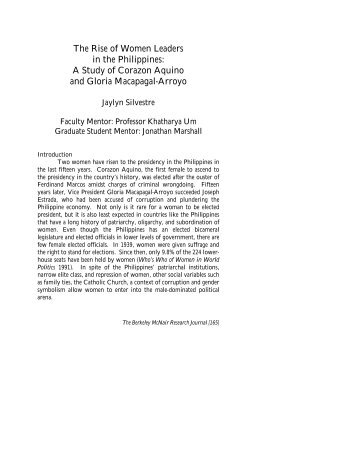 The Rise of Women Leaders in the Philippines: A Study of ... - CAPWIP