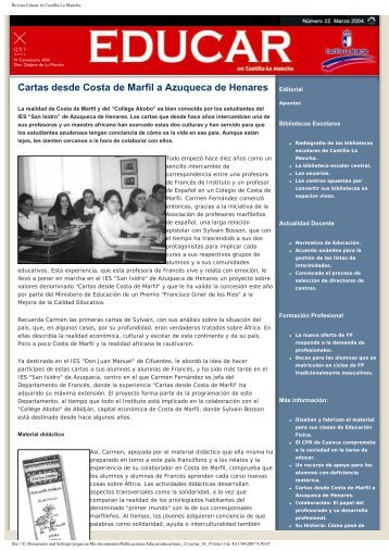 Revista Educar en Castilla-La Mancha. - Ministerio de Educación