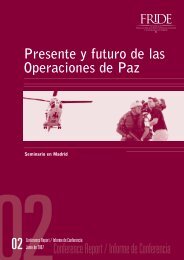 Presente y futuro de las Operaciones de Paz Conference ... - FRIDE