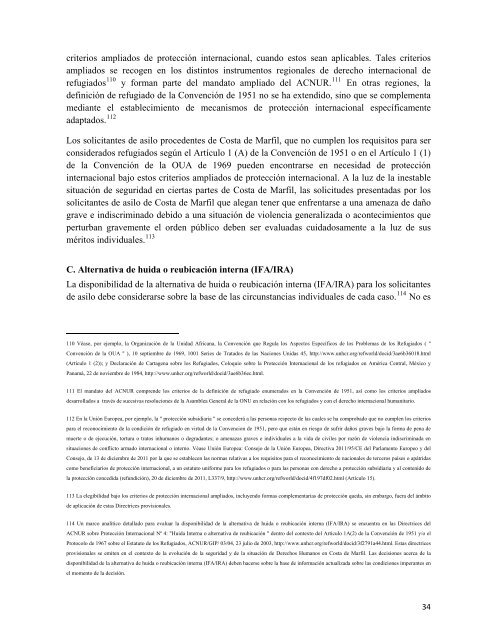 Directrices de elegibilidad para evaluar las necesidades de ... - Acnur