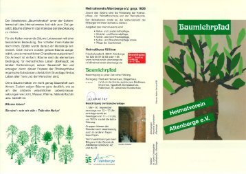 Flyer zum Baumlehrpfad - Gemeinde Altenberge