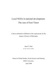 Local NGOs in national development: The case of East Timor