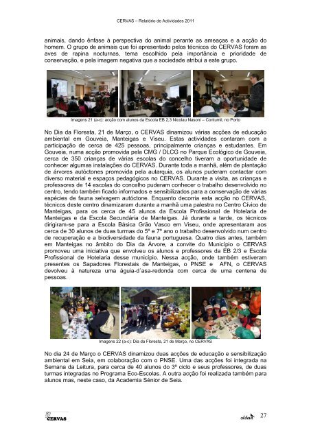relatório de actividades 2011 - aldeia