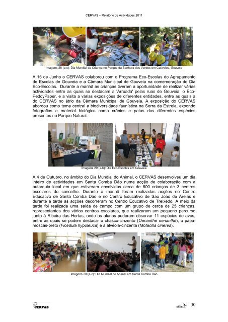 relatório de actividades 2011 - aldeia