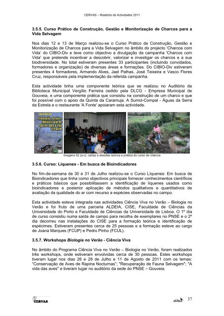 relatório de actividades 2011 - aldeia