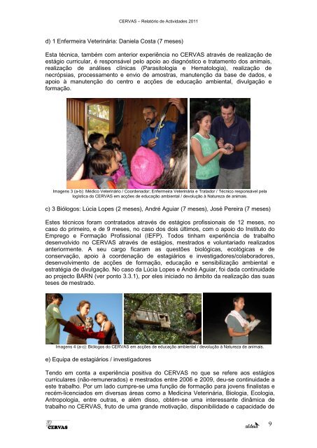 relatório de actividades 2011 - aldeia