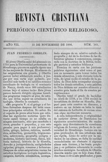 AÑO VIL 15 DE NOVIEMBRE DE 1886. NÚM. 165. JUAN ...