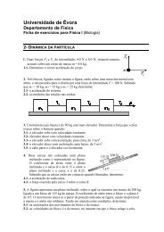 Dinâmica partícula - Universidade de Évora