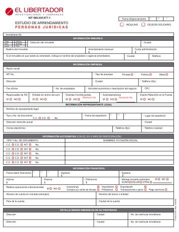 Formulario Persona Jurídica - Acrecer