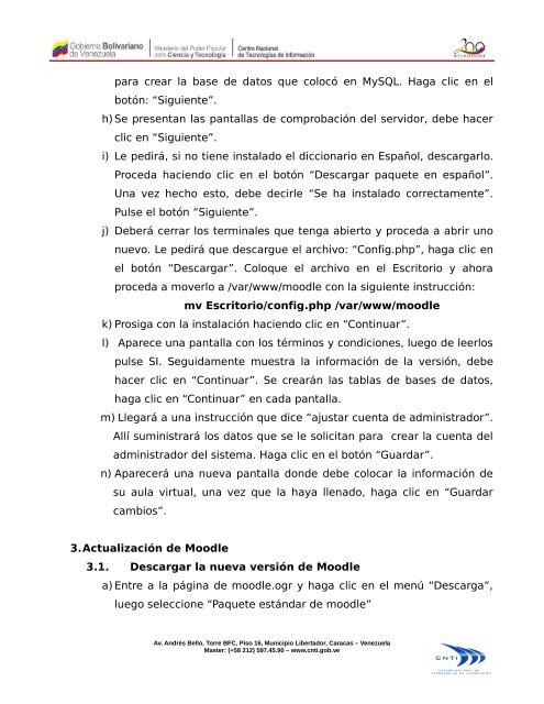 Av. Andrés Bello, Torre BFC, Piso 16, Municipio Libertador ... - CNTI