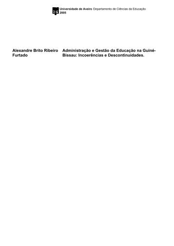 Bissau: Incoerências e Descontinuidades. - Repositório Institucional ...