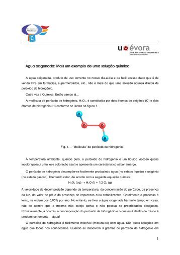 Água oxigenada: Mais um exemplo de uma solução - Universidade ...