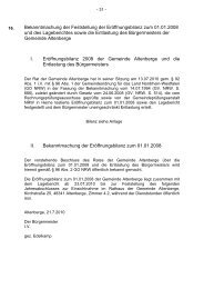 Bekanntmachung der Feststellung der ... - Gemeinde Altenberge