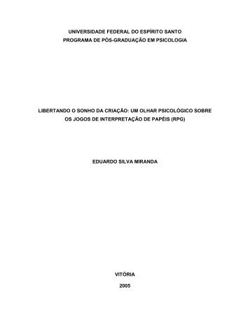 Libertando o Sonho da Criação: Um olhar psicológico - CCHN ...