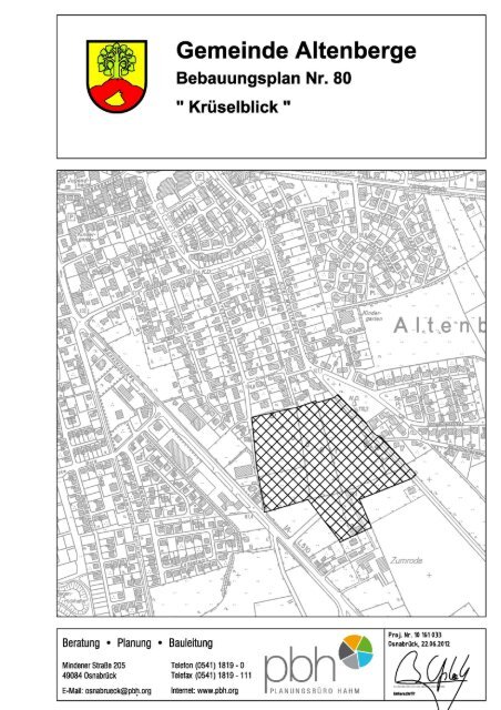 Bebauungsplan Nr. 80 „Krüselblick“ (Bauvorgaben für das Baugebiet