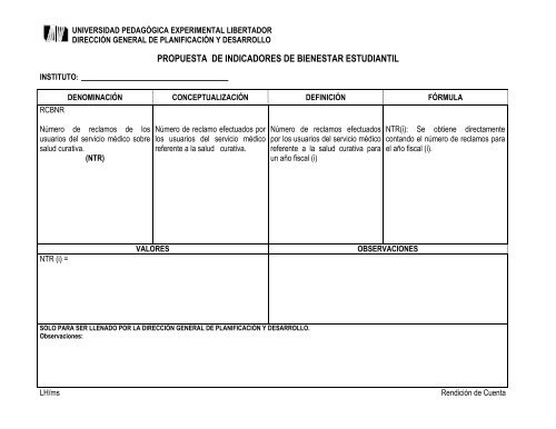 Propuesta de Indicadores de Bienestar Estudiantil - Universidad ...