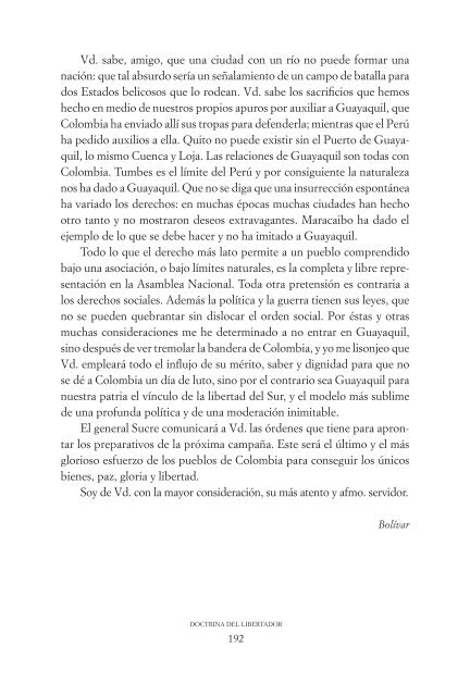 DOCTRINA DEL LIBERTADOR